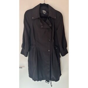 Armani Exchange Coat Jacket Women Med Outerwear Double Breasted Trench Designer